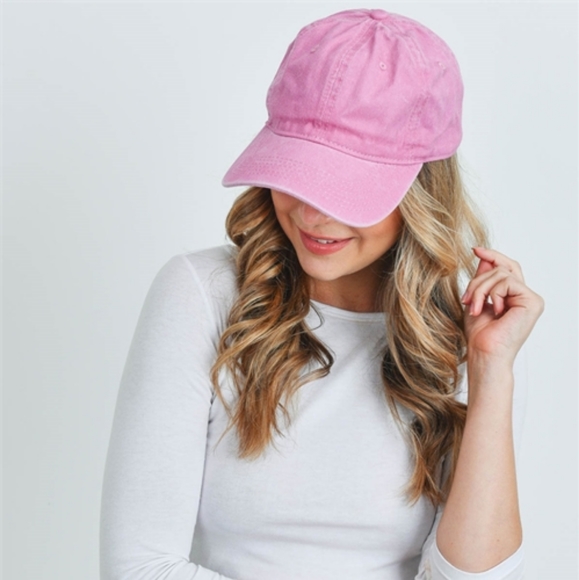 Acid wash pink baseball cap - Picture 6 of 6